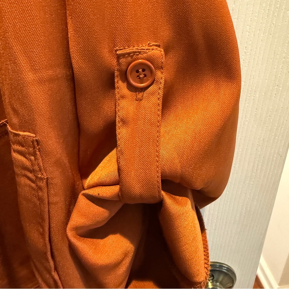 Max Studio Rust Open Front Utility Style Jacket - Picture 5 of 9
